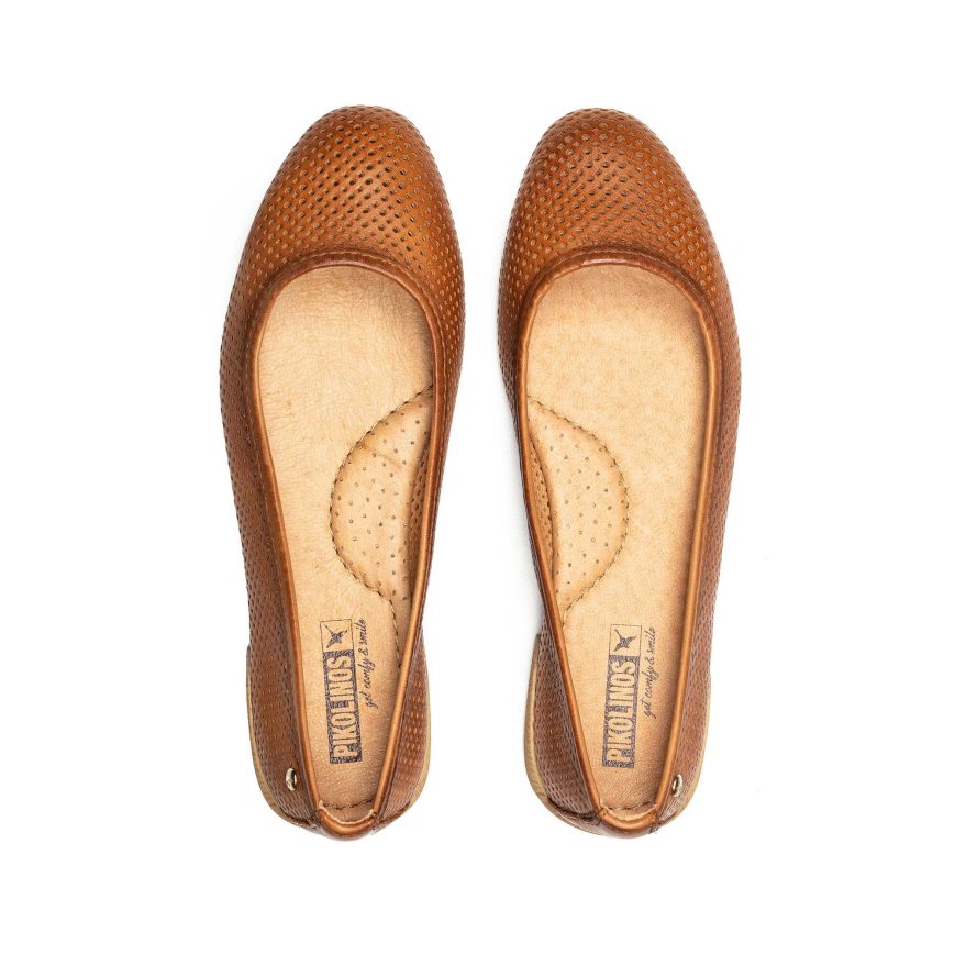 Women's Pikolinos ALMERIA Ballet Flats Brown | NZ M7A1Q38